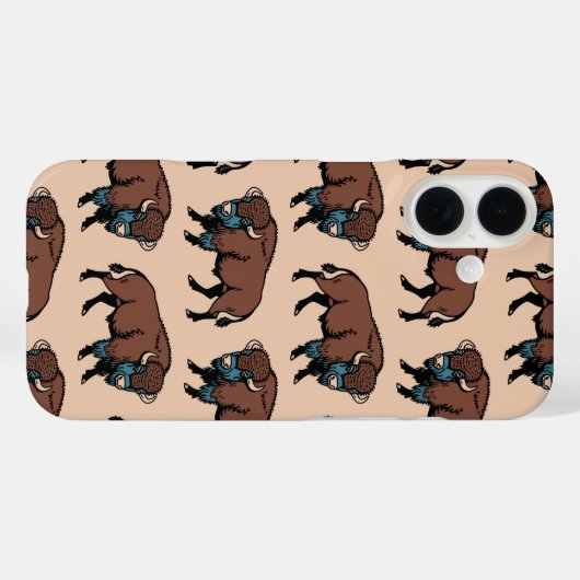 Buffalo Bison Pattern Case-Mate iPhone Case (Achterkant (horizontaal))