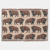 Buffalo Bison Pattern Deken (Voorkant)