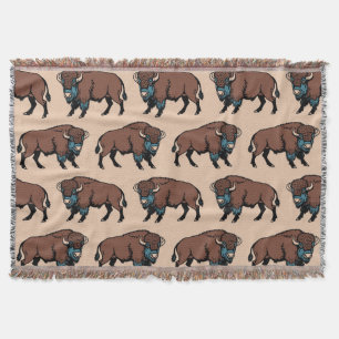 Buffalo Bison Pattern Deken