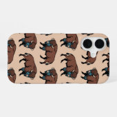 Buffalo Bison Pattern iPhone 16 Hoesje (Achterkant horizontaal)