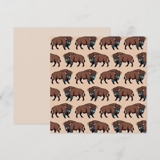 Buffalo Bison Pattern Kaart (Voorkant / Achterkant)