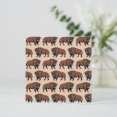 Buffalo Bison Pattern Kaart (Staand voorkant)