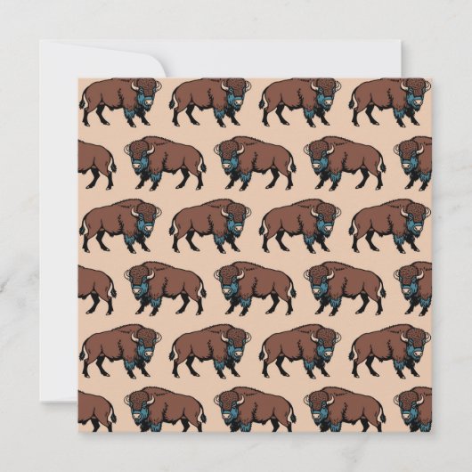Buffalo Bison Pattern Kaart (Voorkant)