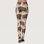 Buffalo Bison Pattern Leggings (Achterkant)