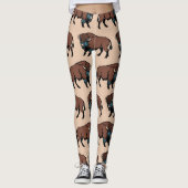 Buffalo Bison Pattern Leggings (Voorkant)