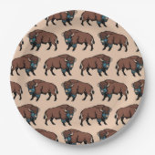 Buffalo Bison Pattern Papieren Bordje (Voorkant)