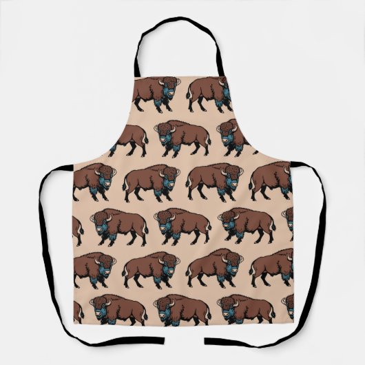 Buffalo Bison Pattern Schort (Voorkant)