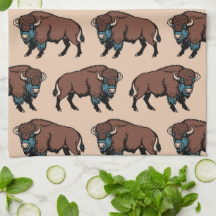 Buffalo Bison Pattern Theedoek