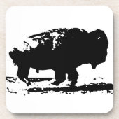 Buffalo Bison Pop Art uitvoeren Bier Onderzetter (Voorkant)
