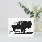 Buffalo Bison Pop Art uitvoeren Briefkaart (Staand voorkant)