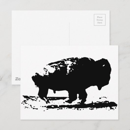 Buffalo Bison Pop Art uitvoeren Briefkaart (Voorkant / Achterkant)