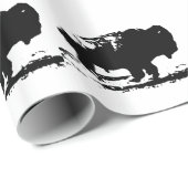 Buffalo Bison Pop Art uitvoeren Cadeaupapier (Rol Hoek)