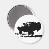 Buffalo Bison Pop Art uitvoeren Magneet (Voorkant / Achterkant)