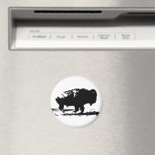 Buffalo Bison Pop Art uitvoeren Magneet (Insitu (Vaatwasser))