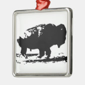Buffalo Bison Pop Art uitvoeren Metalen Ornament (Links)