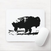 Buffalo Bison Pop Art uitvoeren Muismat (Met muis)