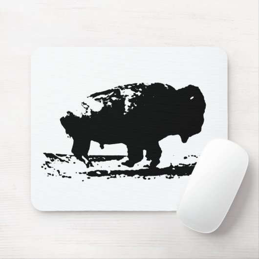 Buffalo Bison Pop Art uitvoeren Muismat (Met muis)