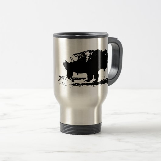 Buffalo Bison Pop Art uitvoeren Reisbeker (Voorkant rechts)