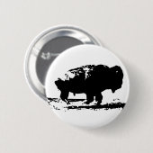 Buffalo Bison Pop Art uitvoeren Ronde Button 5,7 Cm (Voorkant /achterkant)