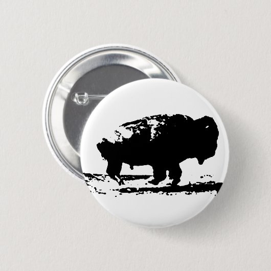 Buffalo Bison Pop Art uitvoeren Ronde Button 5,7 Cm (Voorkant /achterkant)