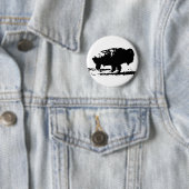 Buffalo Bison Pop Art uitvoeren Ronde Button 5,7 Cm (In situ)