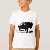 Buffalo Bison Pop Art uitvoeren T-shirt (Voorkant)