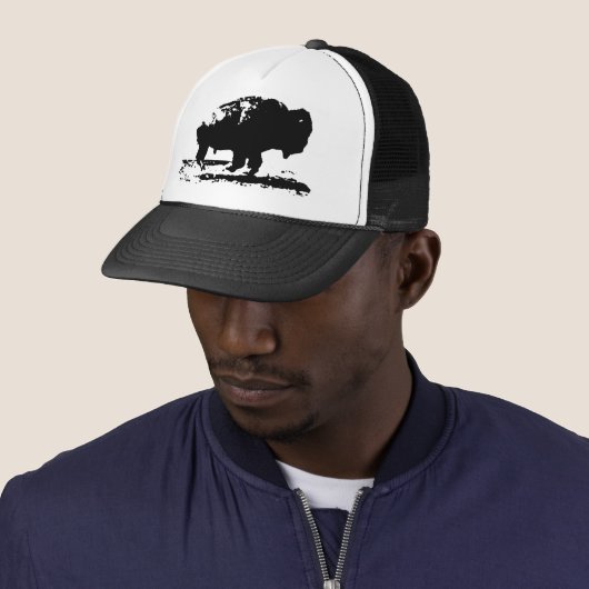 Buffalo Bison Pop Art uitvoeren Trucker Pet (In situ)
