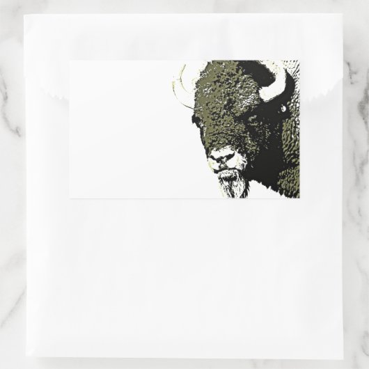 Buffalo - Bison Rechthoekige Sticker (Tas)