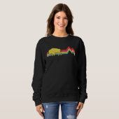 Buffalo Bison Retro Style 70s 80s Mannen Wome Trui (Voorkant volledig)