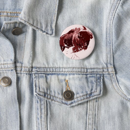 Buffalo - Bison Ronde Button 5,7 Cm (In situ)