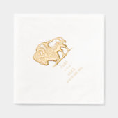 Buffalo Bison rustieke bruiloft Folie Servetten (Voorkant)