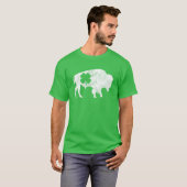 Buffalo Bison Shamrock St. Patrick's Day Saint Pad T-shirt (Voorkant volledig)