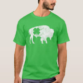 Buffalo Bison Shamrock St. Patrick's Day Saint Pad T-shirt (Voorkant)
