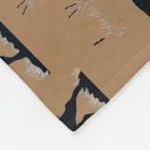 Buffalo Bison Silhouette Grassland Pattern Fleece Deken (Hoek)