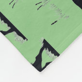 Buffalo Bison Silhouette Grassland Pattern Fleece Deken (Hoek)