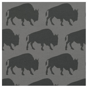 Buffalo Bison Silhouettes Grijs Stof