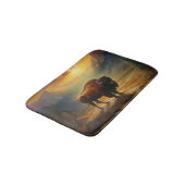 Buffalo Bison Sunset Silhouet Badmat (Gekanteld)