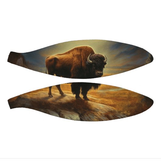 Buffalo Bison Sunset Silhouet Basketbal (Panelen)