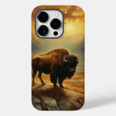 Buffalo Bison Sunset Silhouet Case-Mate iPhone Case (Achterkant)
