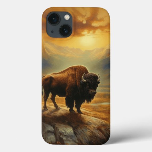 Buffalo Bison Sunset Silhouet Case-Mate iPhone Case (Achterkant)