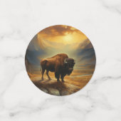 Buffalo Bison Sunset Silhouet Confetti (Kleine voorkant)