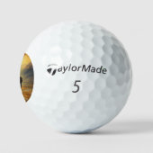 Buffalo Bison Sunset Silhouet Golfballen (Logo)