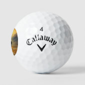 Buffalo Bison Sunset Silhouet Golfballen (Logo)