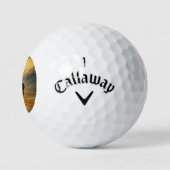 Buffalo Bison Sunset Silhouet Golfballen (Logo)