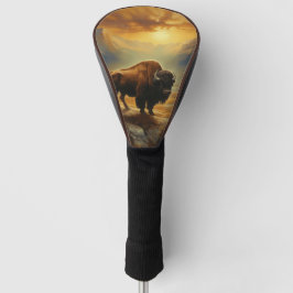 Buffalo Bison Sunset Silhouet Golfheadcover