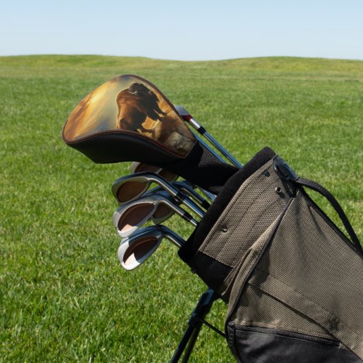 Buffalo Bison Sunset Silhouet Golfheadcover (Insitu)