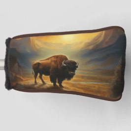 Buffalo Bison Sunset Silhouet Golfheadcover