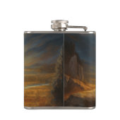 Buffalo Bison Sunset Silhouet Heupfles (Achterkant)