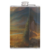 Buffalo Bison Sunset Silhouet Heupfles (Achterkant)