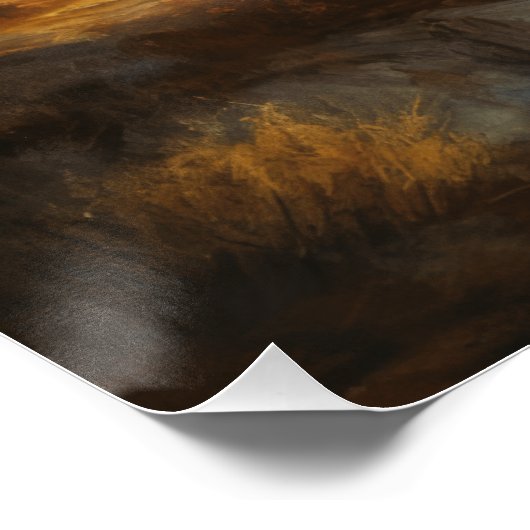 Buffalo Bison Sunset Silhouet Perfect Poster (Hoek)